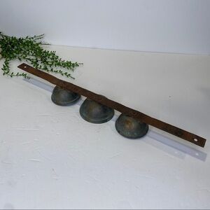 Antique Metal Sleigh Bells Horse Buggy Carriage 3 Metal Bells Working Condition